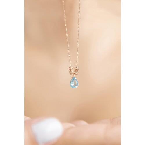 Drop Dorica Stone Necklace for women desire Fashion Jewelry 925 Sterling Silver