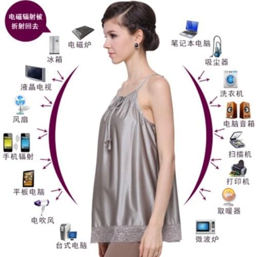 New radiation suit maternity dress genuine anti-radiation strap silver fiber four seasons wearing clothes pregnancy dress