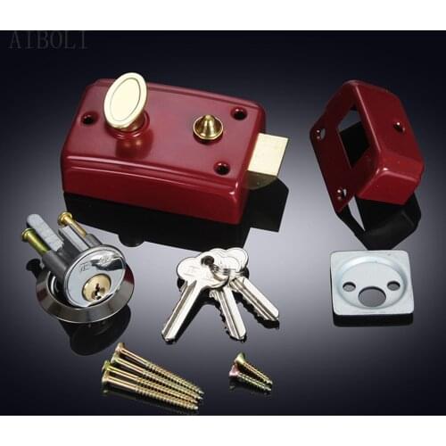 Anti-Theft Home Strong Heavy-Duty Door Lock Lock Indoor Mortise Single Tongue Door Lock Security Open with Key Insurance Lock