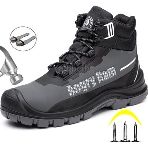 Work Safety Boots Men 2021 New Work Shoes Waterproof Sneakers Anti-puncture Work Boots Indestructible Protective Safety Shoes