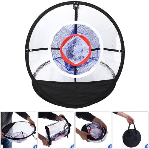 Indoor Outdoor Foldable Golf Practice Net Detachable Golf Swing Hitting Practice Net Golf Training Equipment Home Sports