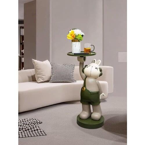 Modern Home Decor Statues Rabbit Decoration Living Room Tray Storage resin Ornaments Accessories Aesthetic sculpture nordic art
