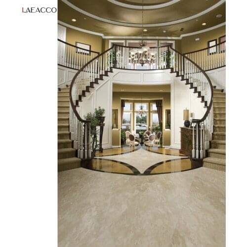 Modern Decro Stairs Luxury Room Marble Floor Vintage Palace Baby Portrait Photo Backdrops Photozone Photo Backgrounds Props