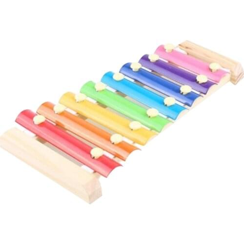 Hanging Chicken Sound Toys Hens Rooster Pecking Xylophone Toy Suspensible Wooden Coop Decoration Bird Cage Accessories