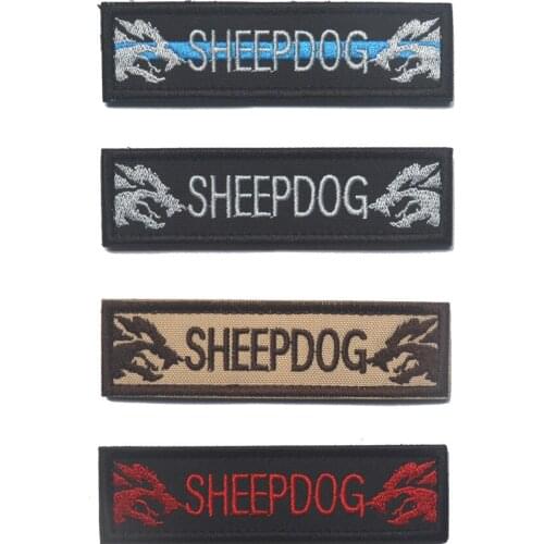 Embroidered Sheepdog pathes with Hook Fastener US army military dog patch tactical combat for coat vest Custom