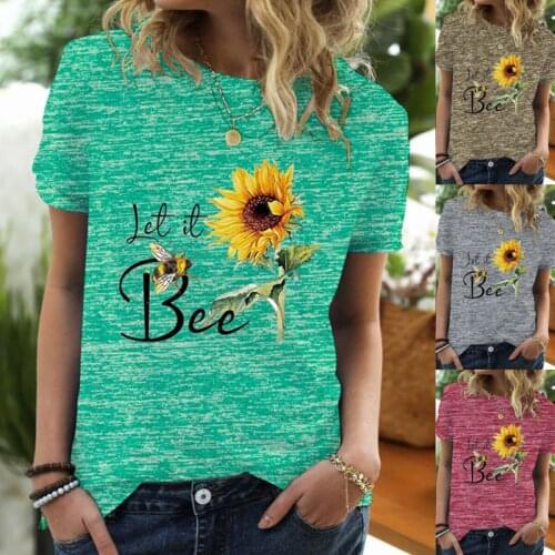 Women T-shirt Floral Printed graphic t shirts Fashion Casual Plus Size Women Harajuku T shirt O-neck Women Tops