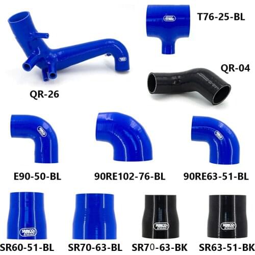 0 90 Degree Reducer Silicone Hose Straight Durite Silicone 38-45 51-57 63-70 76-83MM Silicone Mangueira Tube for Intercooler