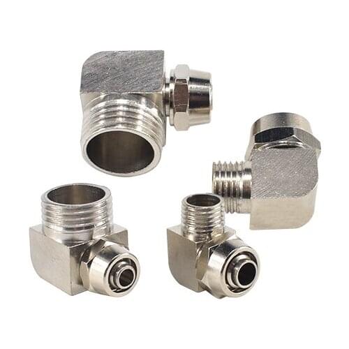 10pcs Pneumatic tube quick twist bend joint PL suitable for 4/6 8/10/12/14/16-M5/1/2/3/4 OD threaded fast straight