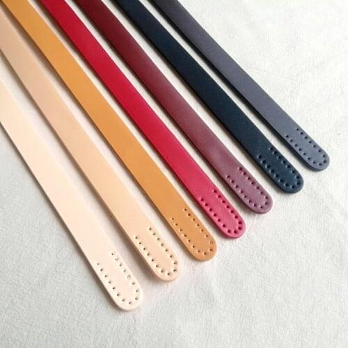 2PCS Bag Handles DIY Bag Belt 55CM Genuine Leather Bolsa Accessories Replacement Shoulder Bags Straps Buckles