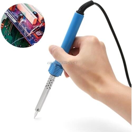 220-240V 60W Electric Soldering Iron Pencil Shape Outside Thermal Welding Gun Solder Station Tip EU Plug R06 Whosale&DropShip