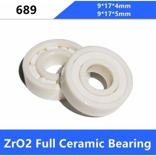 4/10pcs 689 9*17*4mm 9*17*5mm Zirconia Ceramic deep groove ball bearings 9*17*4/9*17*5mm