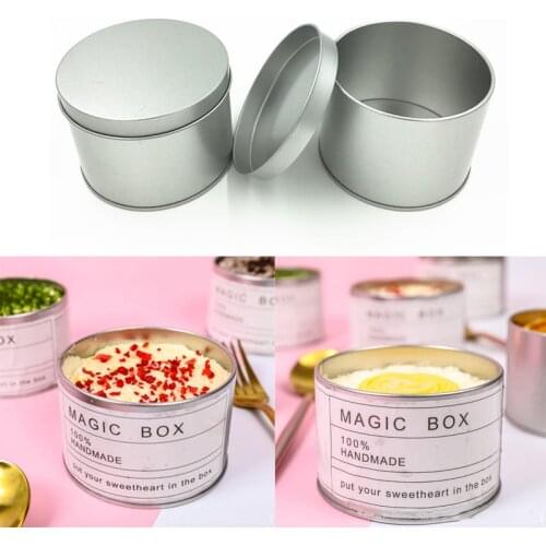 180ml 5/10/20/30Pc Cosmetics Container Cake Box Aluminum Tin Box Empty Candle Jars With Lid Metal Silver Cream Jar Lip Balm Pot