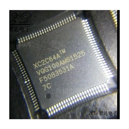 Free Shipping 10pcs/lot XC2C64A-7VQG100C XC2C64A-7VQG100 XC2C64A TQFP100 new original stock