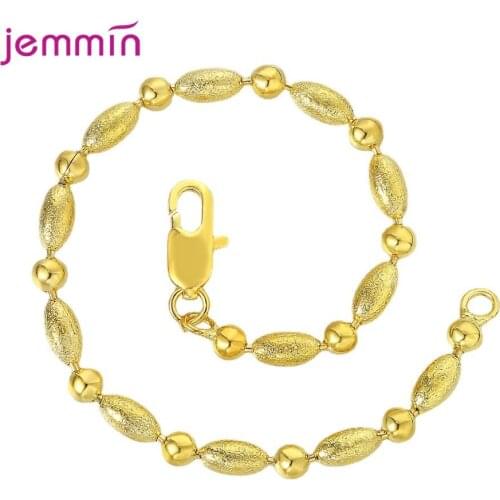 New Arrival 925 Sterling Silver Vintage Gold Friendship Charm Bracelet For Men Women Designer Jewelry Wholesale