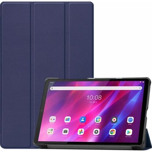 Ultra Thin Lightweight PU Leather Tri-Fold+Hard PC Back Shell Cover with Magnetic Stand Tab Case for Lenovo Qitian K10 TB-X6C6F