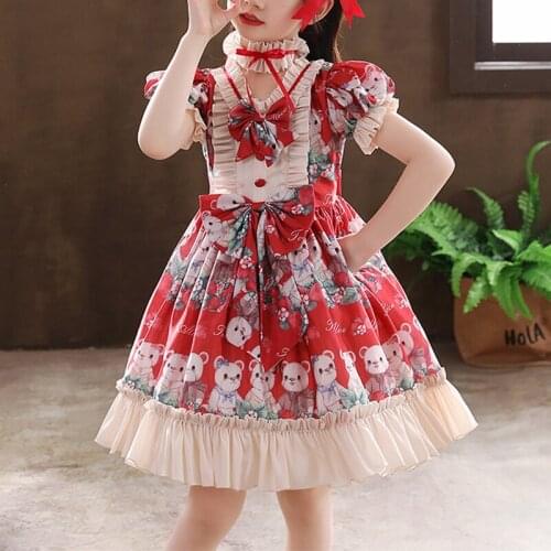 Kids Little Girls' Dress Cartoon Butterfly Animal Party Special Occasion Ruffle Puff Sleeve Bow Knee-length Short Sleeve Dresses
