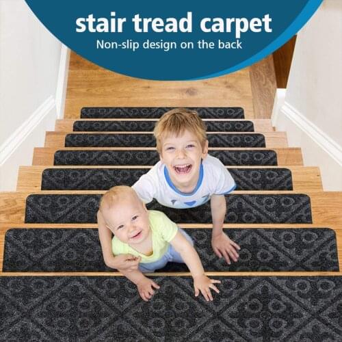 Hot Sale Embossed Anti-skid Step Mat Steps Paste Dirt Resistant Floor Mat Small Rug Glue Free Self-adhesive Stair Mat