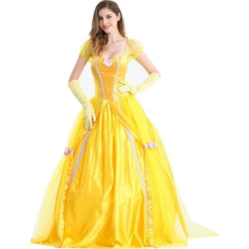 Halloween Belle Adult women Costumes Women Adult Dresses Party Fancy Girls Long Princess Female Anime Cosplay