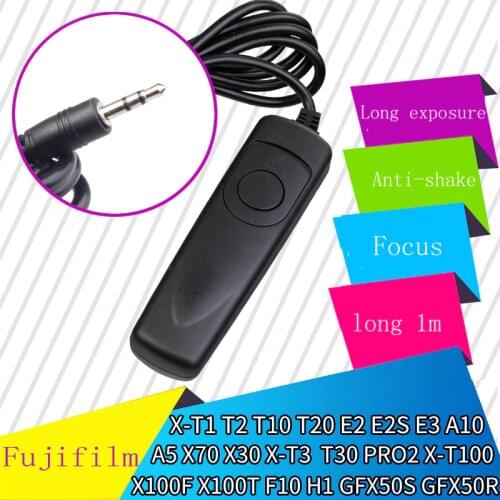 Shutter Release Cable Remote Control replace RR-100 RR100 for Fuji Fujifilm X-PRO2 X-H1 X-T3 X-T2 X-T30 X-T20 X-T100 GFX 100 50S