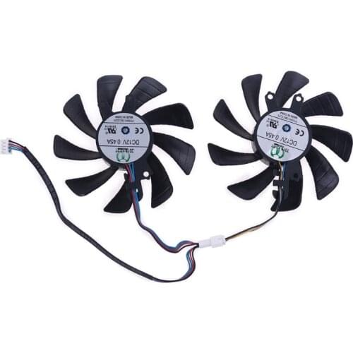 2pcs 85mm 4Pin Cooler Fan for Galax GeForce GTX 1660 RTX 2060 2070 Graphics Card