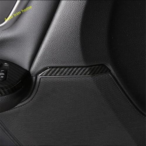 Lapetus Interior Refit Kit Door Stereo Speaker Audio Sound Strip Trim For Honda CRV CR-V 2017 - 2020 Red / Carbon Fiber Look