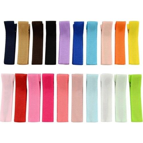 20pcs 10x50mm Ribbed Band Hairclip Hairbows Chic Hair Accessories Hair Barrette Hair Snap Clip DIY Clip Headwear Accessory Girl