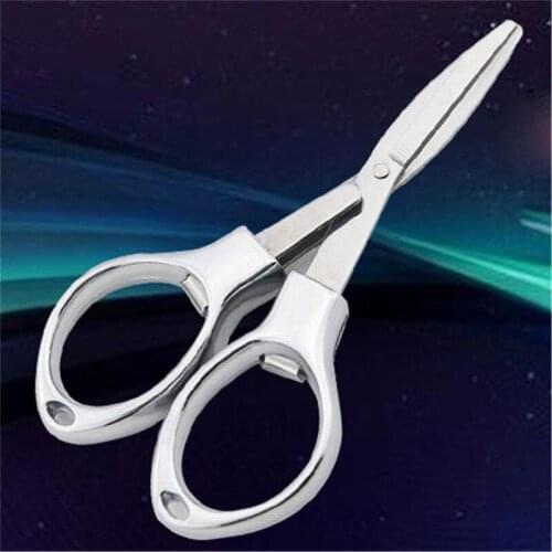 2021 Hot Sale Creative Good Quality Mini Folding Survival Safety Stainless Steel Fishing Line Outdoor Scissors Silver Scissors