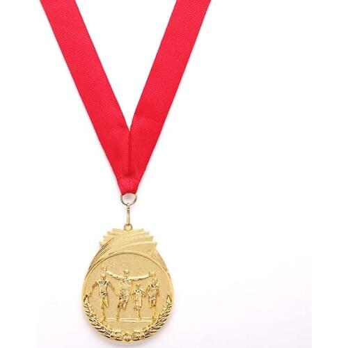 Color New Metal Medal Match Medals Badges Souvenirs The marathon Medal Gold Medalwith good ribbon School sports Metal6.5*8.0CM