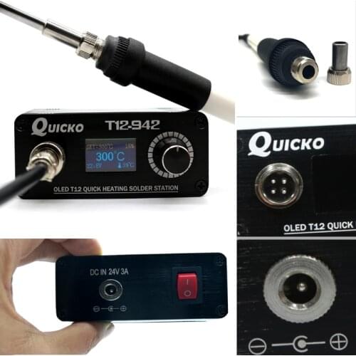 DIY Tools With T12 Tips And Iron Handle T12-942 Mini Heating Solder Station LED Digital Electric Tools Soldering Station Kit
