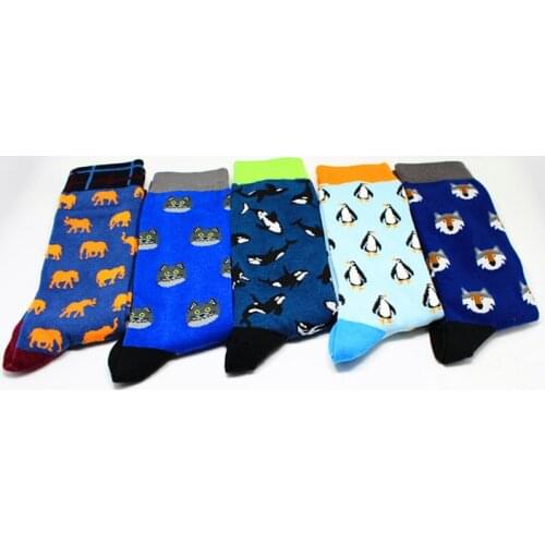 Novelties cartoon socks Man with pattern fashion cotton wholesale Fancy funny happy skate socks Cock Lots Pair Hit sales street
