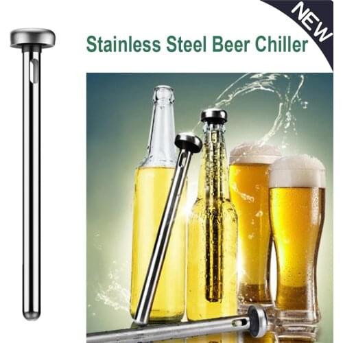 1pc Stainless Steel Beer Chiller Stick Beer Chiller Stick Portable Beverage Cooling Ice Cooler Beer Kitchen Tools Party Supplies