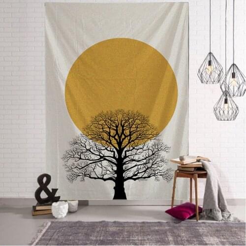 Simple desert moonlight landscape print large wall mounted cheap hippie tapestry bohemian wall mandala wall art decoration