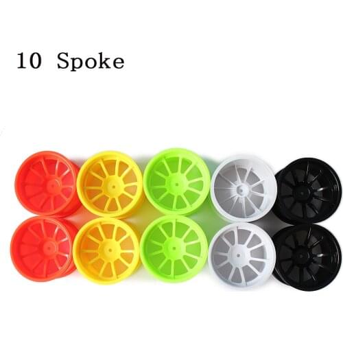RCAWD 7 Spoke 10 Spoke Wheel Rim Tire For RC Car 1/10 Big Foot 78mm Monster Truck Truggy HSP Himoto HPI Redcat Plastic