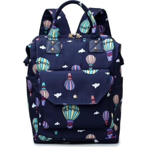 Lequeen Backpack Diaper bag Lightweight Mommy bag Baby maternity Travel bag Multiple Hot air balloon Nursing Bag
