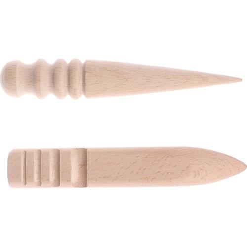 Handmade Burnishing Rod Leather Craft Edges Slicker Round Wood Leathercraft Tool
