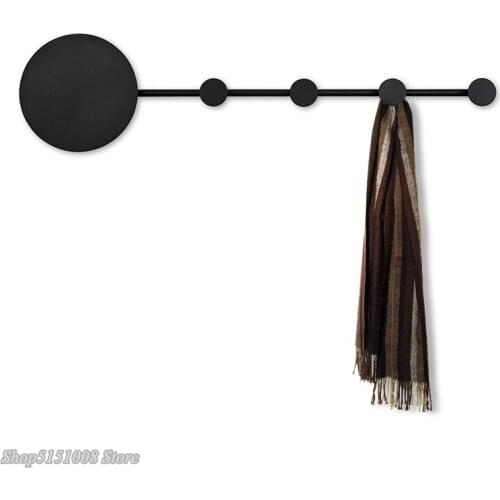 Modern LED Wall Lights Nordic creative Clothing Cap Rack Wall Lamp Round Iron wall Sconce iving room Bedroom deco light fixture