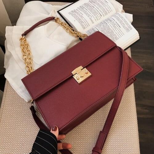 Luxury Brand Handbag 2021 Fashion New High Quality PU Leather Womens Handbag Large Tote Bag Lock Chain Shoulder Messenger Bags