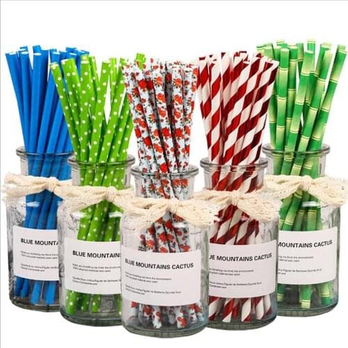 25PCS 197mm girl birthday decoration valentines Straw Drinking Paper Straws bachelor party children birthday party decorations