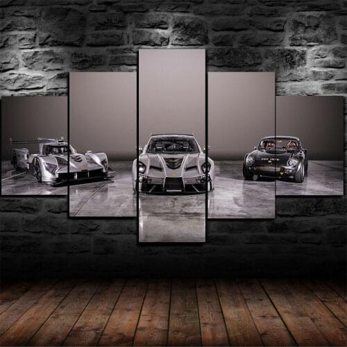 Ginetta Akula Super Car Poster 5 Panel Canvas Picture Print Wall Art Canvas Painting Wall Decor for Living Room No Framed