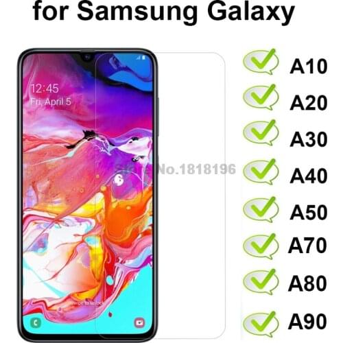 Tempered Glass for Samsung A50 A70 A40 A90 Screen Protector 9H On Safety Protective Glass for Samsung Galaxy A80 A10 A20 A70 A30