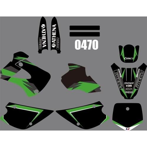 0470 Motorcycle Team Graphic & Backgrounds Decal Stiker Kits for Kawasaki KX85-100 1998-2000 dirt bike sticker for Kawasaki KX85