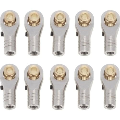 10Pcs Stainless Steel M4 Link Tie Rod End Ball Joint for 1/10 RC Crawler Axial SCX10 90046 TRAXXAS TRX4 Upgrade Parts
