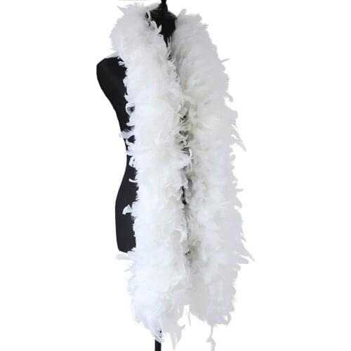 2 Yards Rooster Feather Boa Chicken Feathers for Carnival Party Dress Clothing Shawl Decoration Crafts