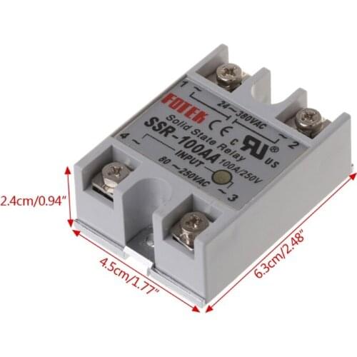 24V-380V SSR-100AA 100A AC-AC Solid State Relay Module Temperature Controller