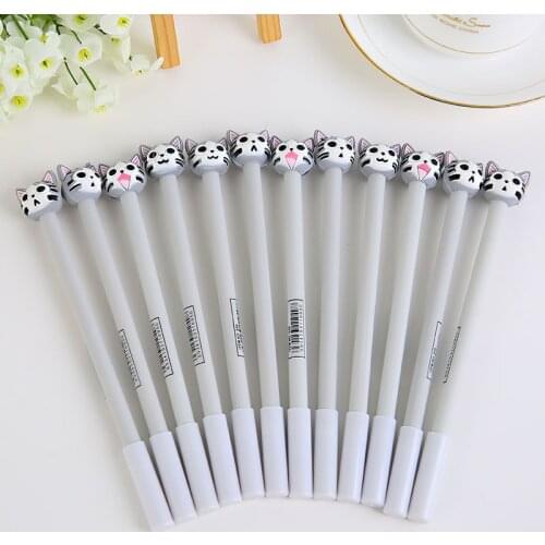 40 PCs Neutral Pen Popular Cartoon Expression Pen Cute Signature Pen for Writing Office School Tools Wholesale Gifts