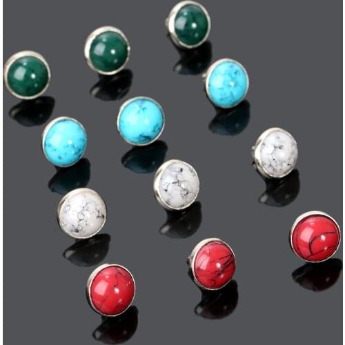 50pcs Decorative Turquoise Rapid Rivet Dia 8.5mm Leather Craft Punk Studs Buttons Rivets Leather Accessories