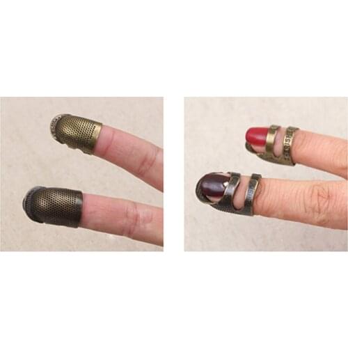 Antique Thimble Needles Finger Protector DIY Cross stitch Sewing Embroidery Tool