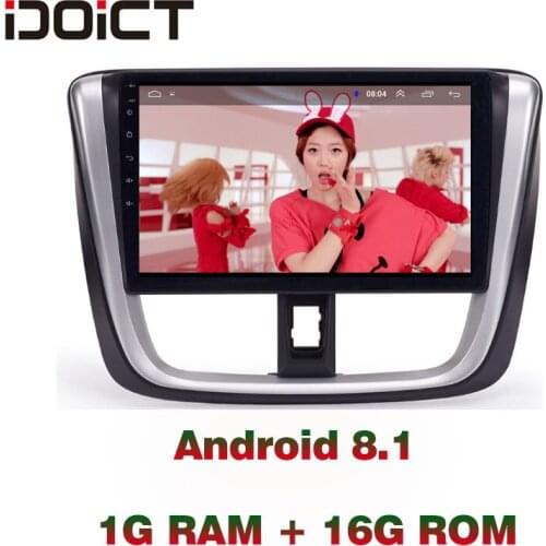 IDOICT Android 9.1 Car DVD Player GPS Navigation Multimedia For Toyota Vios Yaris Radio 2017 car stereo bluetooth