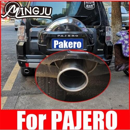 304 Stainless Steel Car Muffler End Pipe Exhaust Tips For Mitsubishi Pajero V97 V73 Exterior Styling Accessories