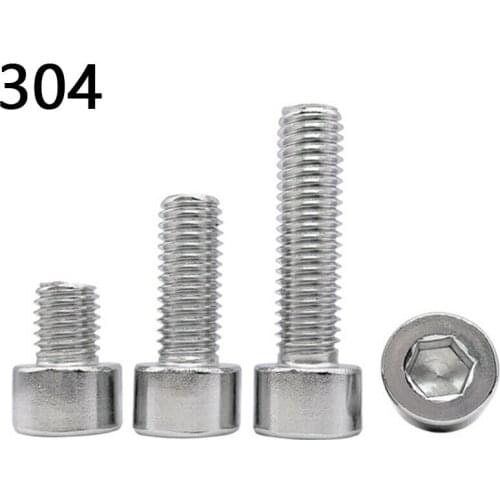 304 Stainless Steel Allen Hex Socket Bolts Cap Head Screws M1.6 M2 M2.5 M3 M3.5